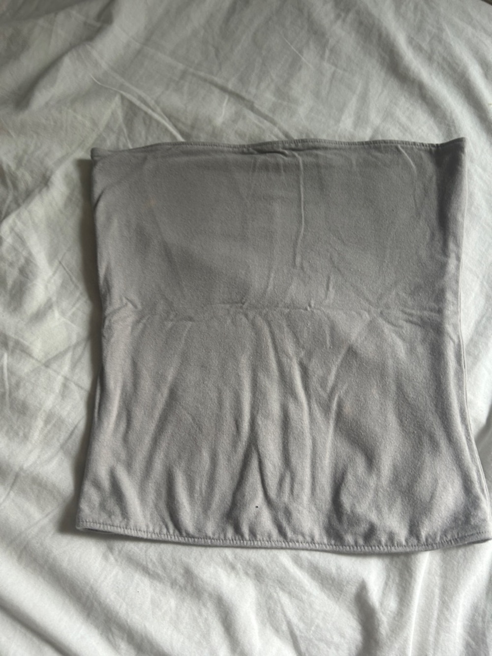 Garage Light Gray Strapless Cropped Tube Top